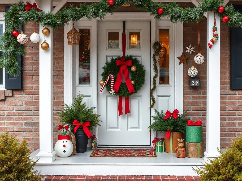 20 Small Front Porch Christmas Decorating Ideas