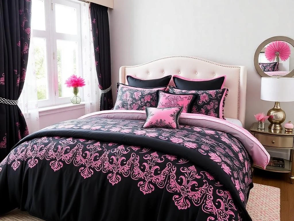 22 Black and Pink Bedroom Decorating Ideas