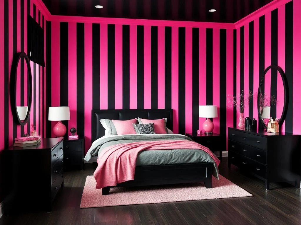 22 Black and Pink Bedroom Decorating Ideas