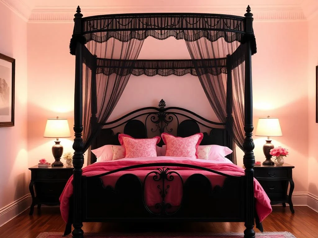 22 Black and Pink Bedroom Decorating Ideas