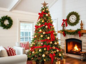 22 Christmas Tree with Ribbon Decorating Ideas