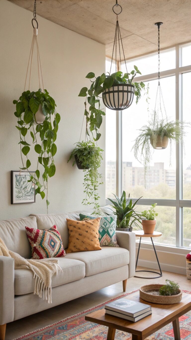 Living Room Indoor Plants Decoration Ideas