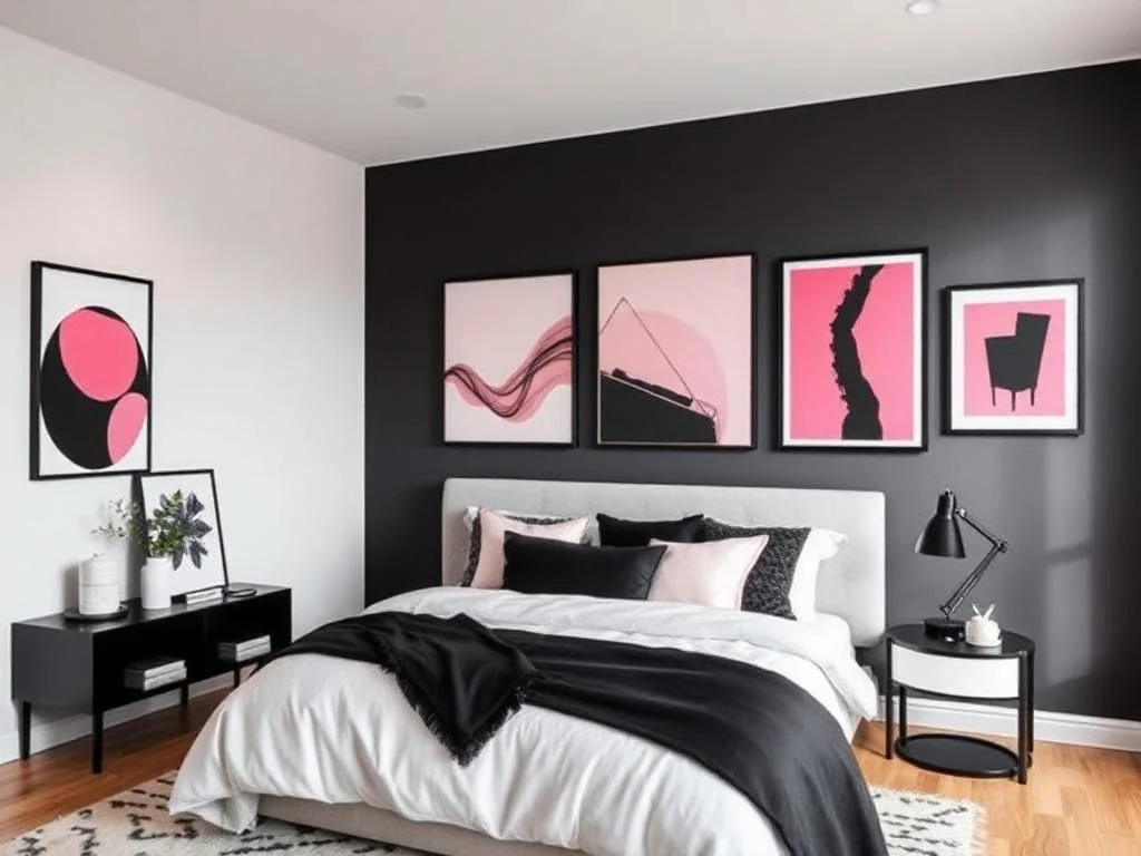 22 Black and Pink Bedroom Decorating Ideas