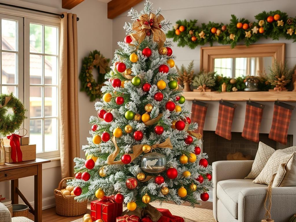 Top 20 Flocked Christmas Tree Decorating Ideas