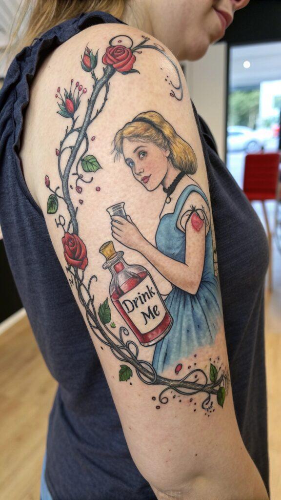 25 Alice in Wonderland Tattoo Ideas for Fans of Whimsical Ink