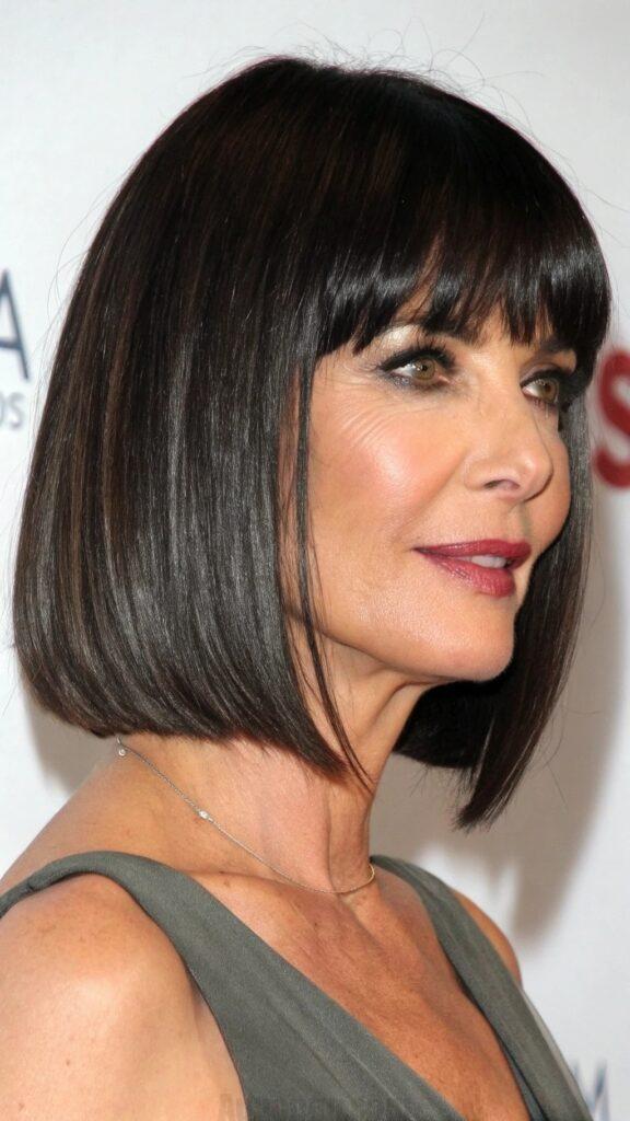 Sleek Bob with Curtain Bangs