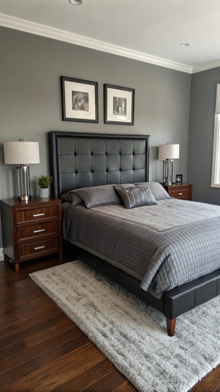 Stylish Black and Grey Bedroom Ideas